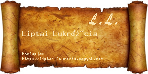 Liptai Lukrécia névjegykártya